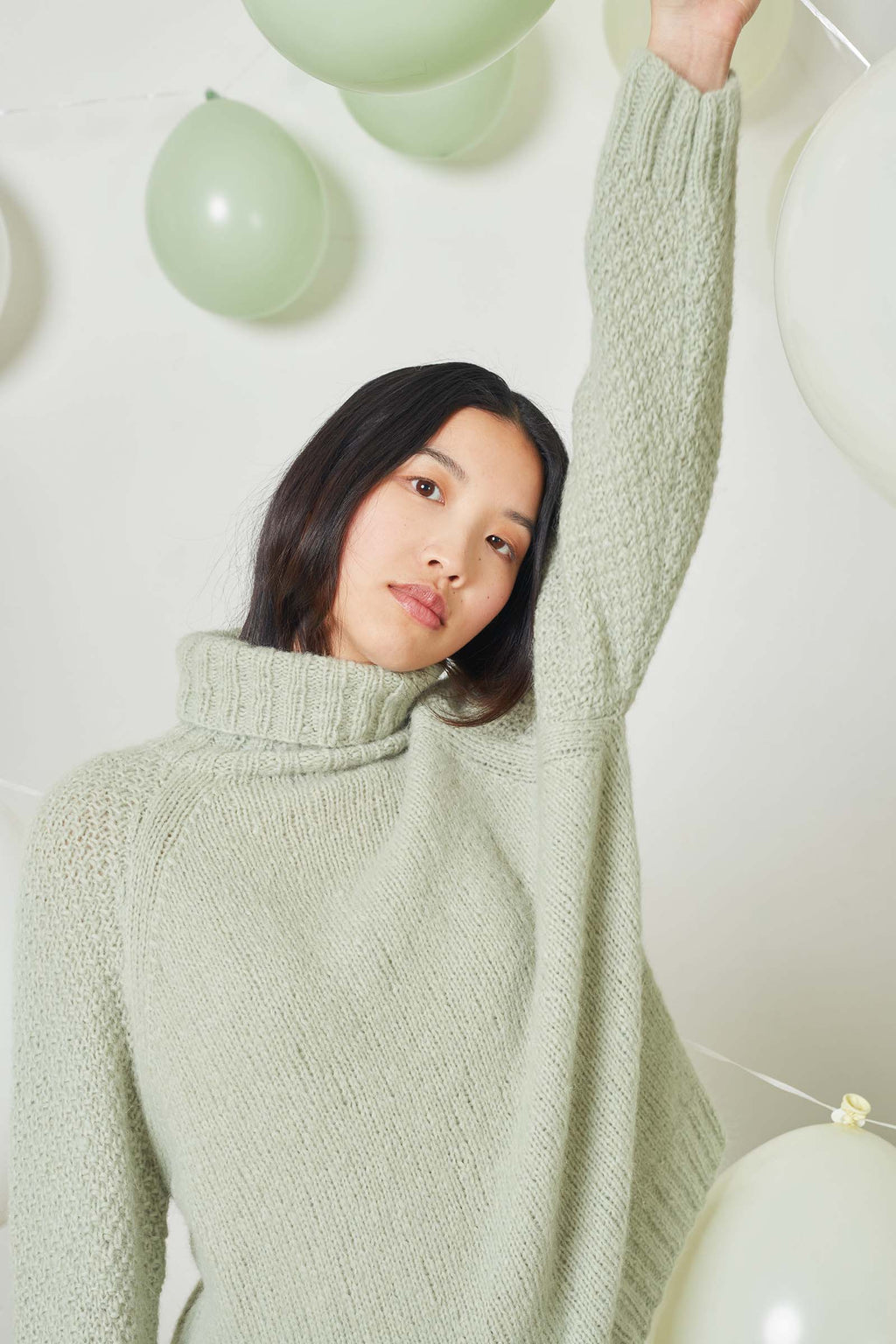 Lang Yarns Knitting Pattern ELEANOR Sweater Pattern Bundle in MALOU LIGHT by LANGYARNS | Fatto a Mano 278-015