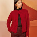 Lang Yarns Knitting Pattern ELSA Top down cardigan Pattern Bundle in SURI ALPACA by LANGYARNS | Fatto a Mano 278-055