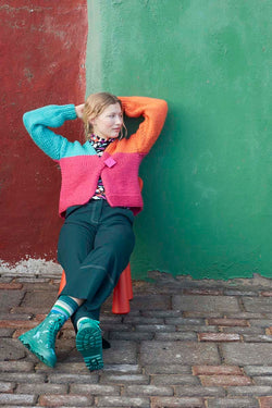 Lang Yarns Knitting Pattern ENERGY GIVER Cardigan Pattern Bundle in FIRE by LANGYARNS | WOOLADDICTS #11-023