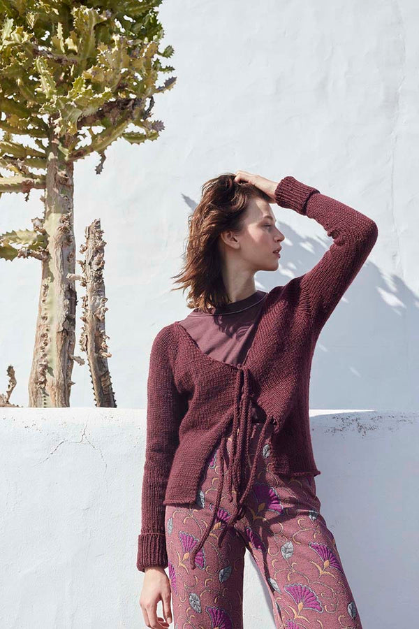 ENTWINED Top-down Cardigan Pattern Kit in MEMORY by WOOLADDICTS | WOOLADDICTS #13-033