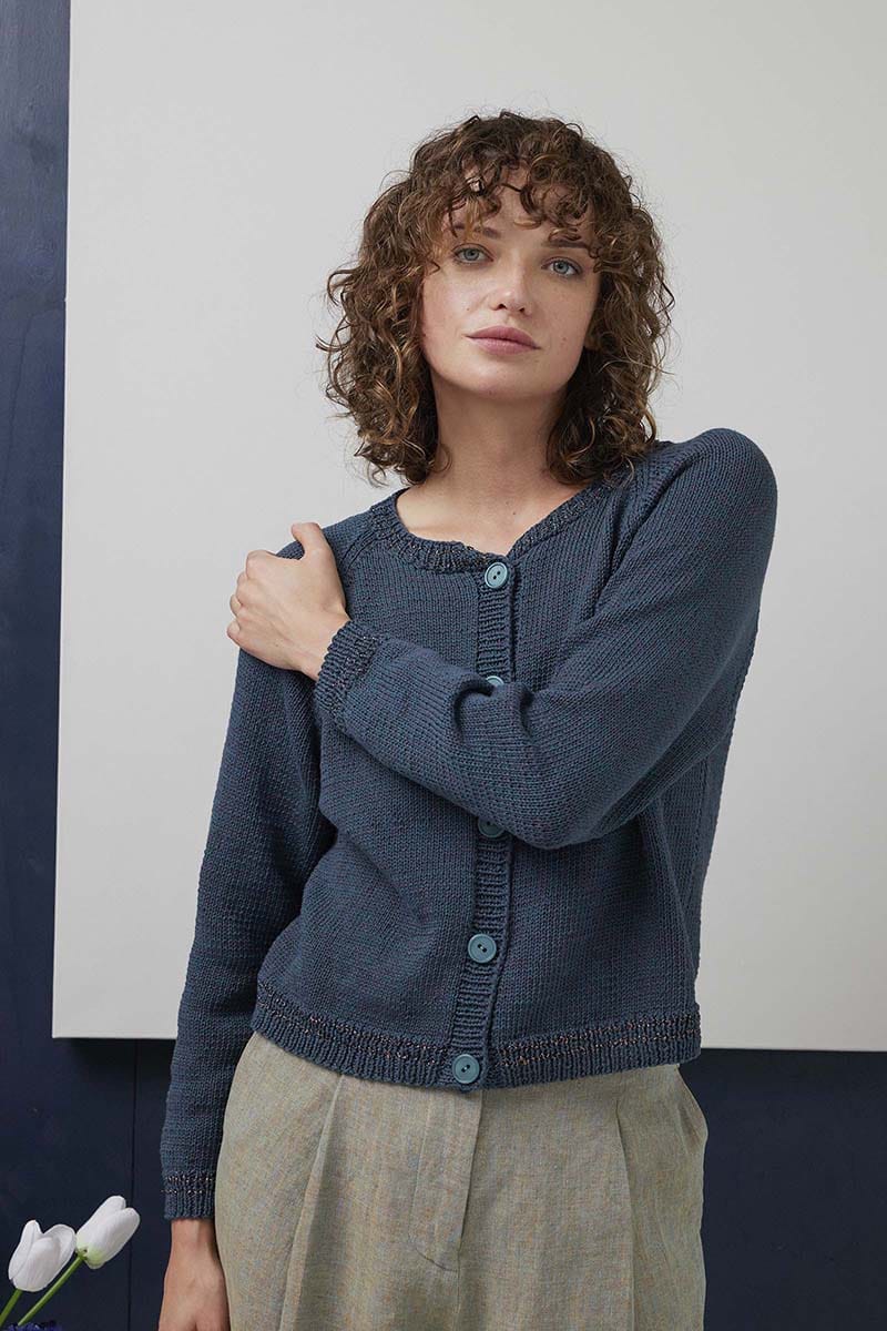 Lang Yarns Knitting Pattern Esme Jacket Pattern Bundle in Duett / Lam� Soft by LANGYARNS | Fatto a Mano 288-032