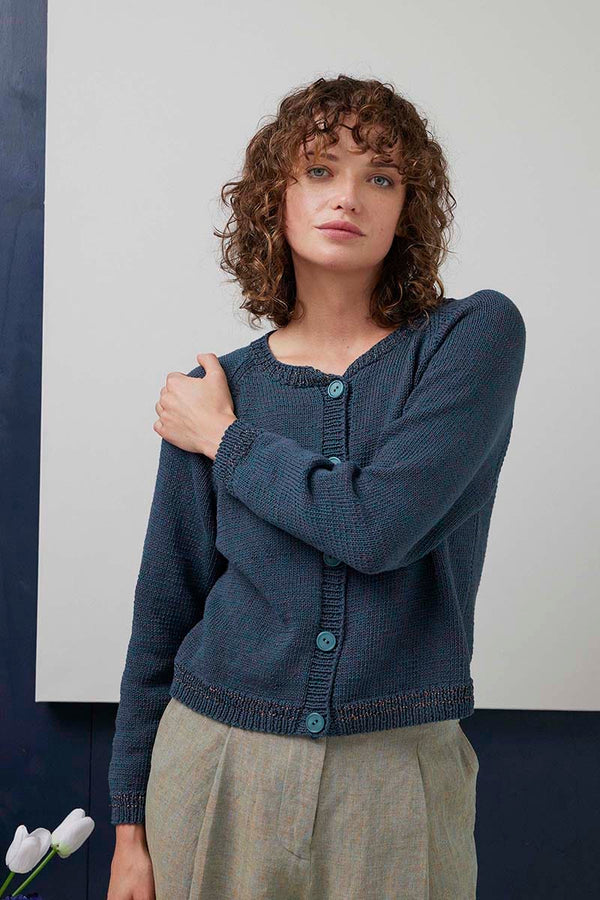 ESME Cardigan Pattern Kit in DUETT & LAMÉ SOFT by LANGYARNS | Fatto a Mano 288-032