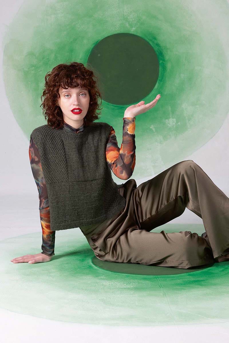 Lang Yarns Knitting Pattern ESMERALDA Slipover Pattern Bundle in Regina by LANGYARNS | Fatto a Mano 282-037