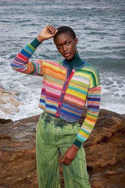 Lang Yarns Knitting Pattern FABIANA Cardigan Pattern Bundle in Infinity by LANGYARNS | Punto 85