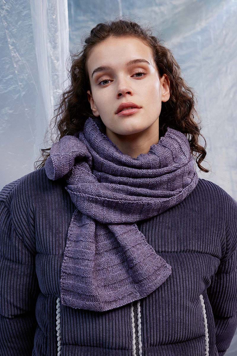 Lang Yarns Knitting Pattern FAUVE Scarf Pattern Bundle in Nomad by LANGYARNS | Fatto a Mano 286-060