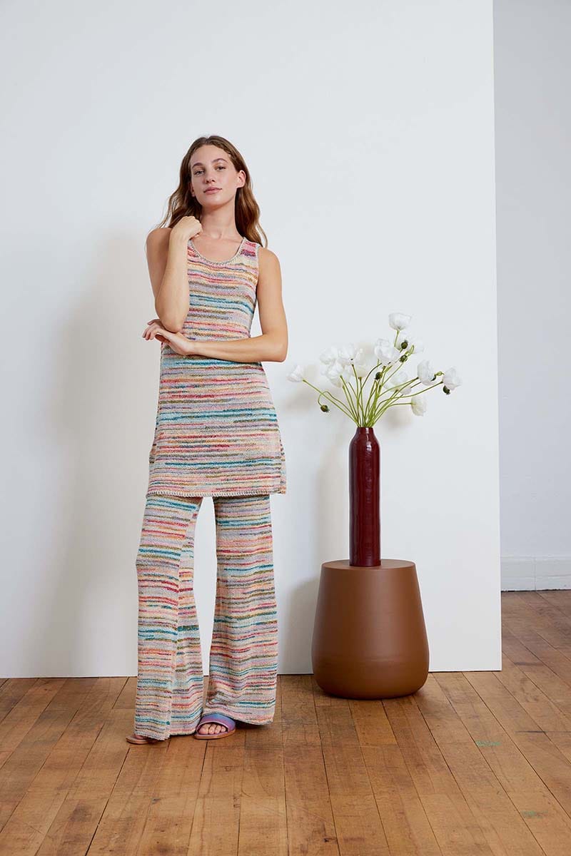 Lang Yarns Knitting Pattern FEY Trousers Pattern Bundle in Fiesta by LANGYARNS | Fatto a Mano 284-038