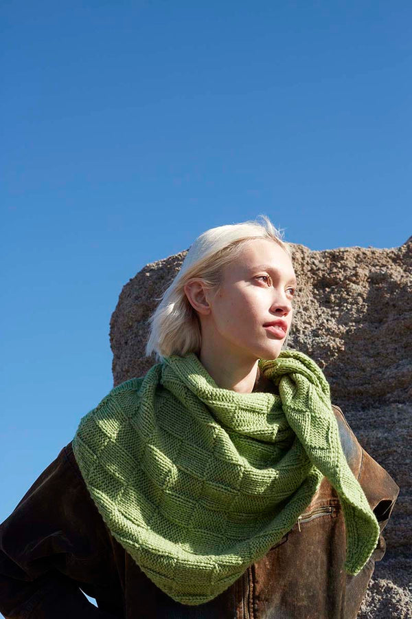 FIELD-BOTANICS Triangular Shawl Pattern Kit in MEMORY by WOOLADDICTS | WOOLADDICTS #13-002