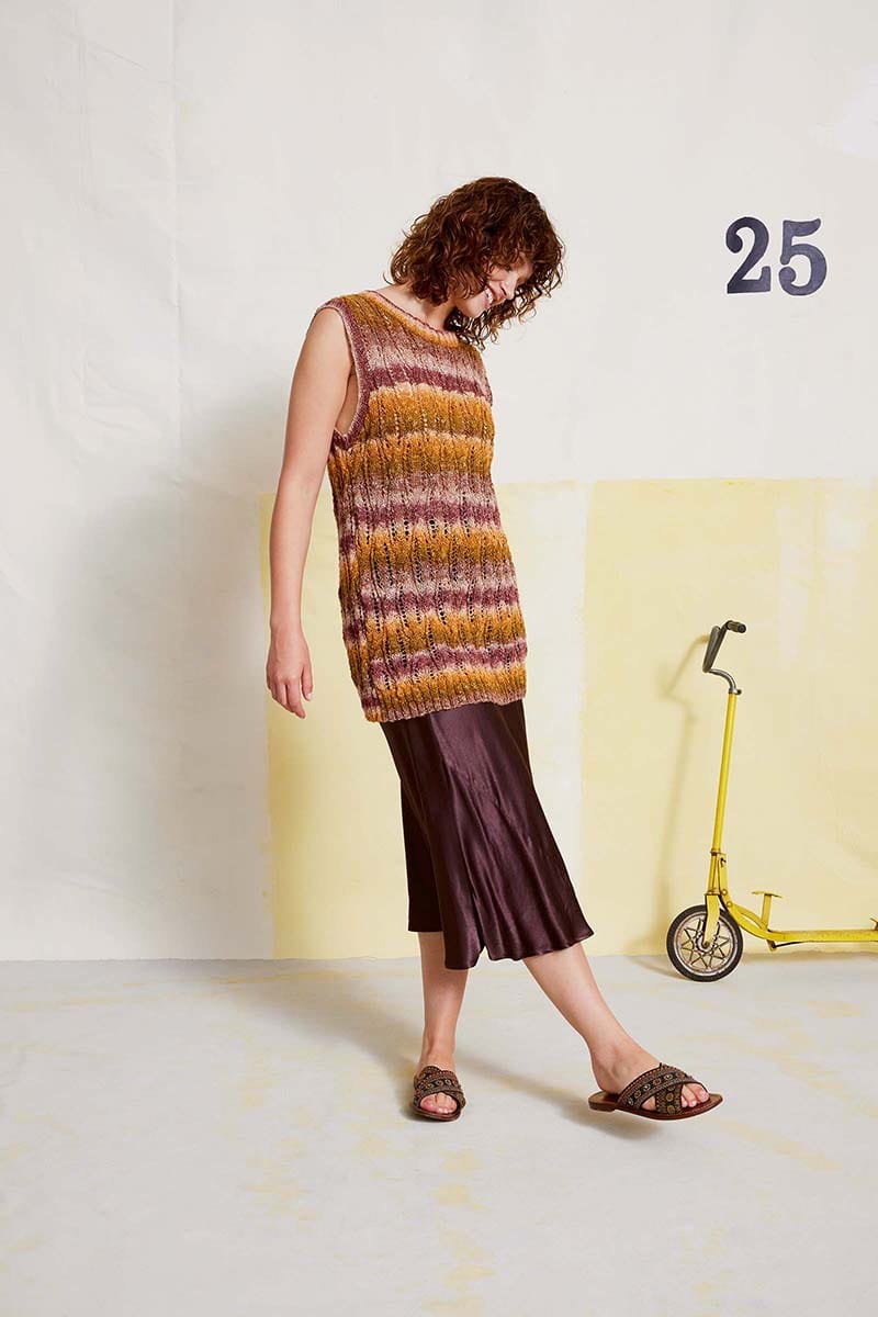 Lang Yarns Knitting Pattern FINJA Slipover Pattern Bundle in Linello by LANGYARNS | Fatto a Mano 284-052