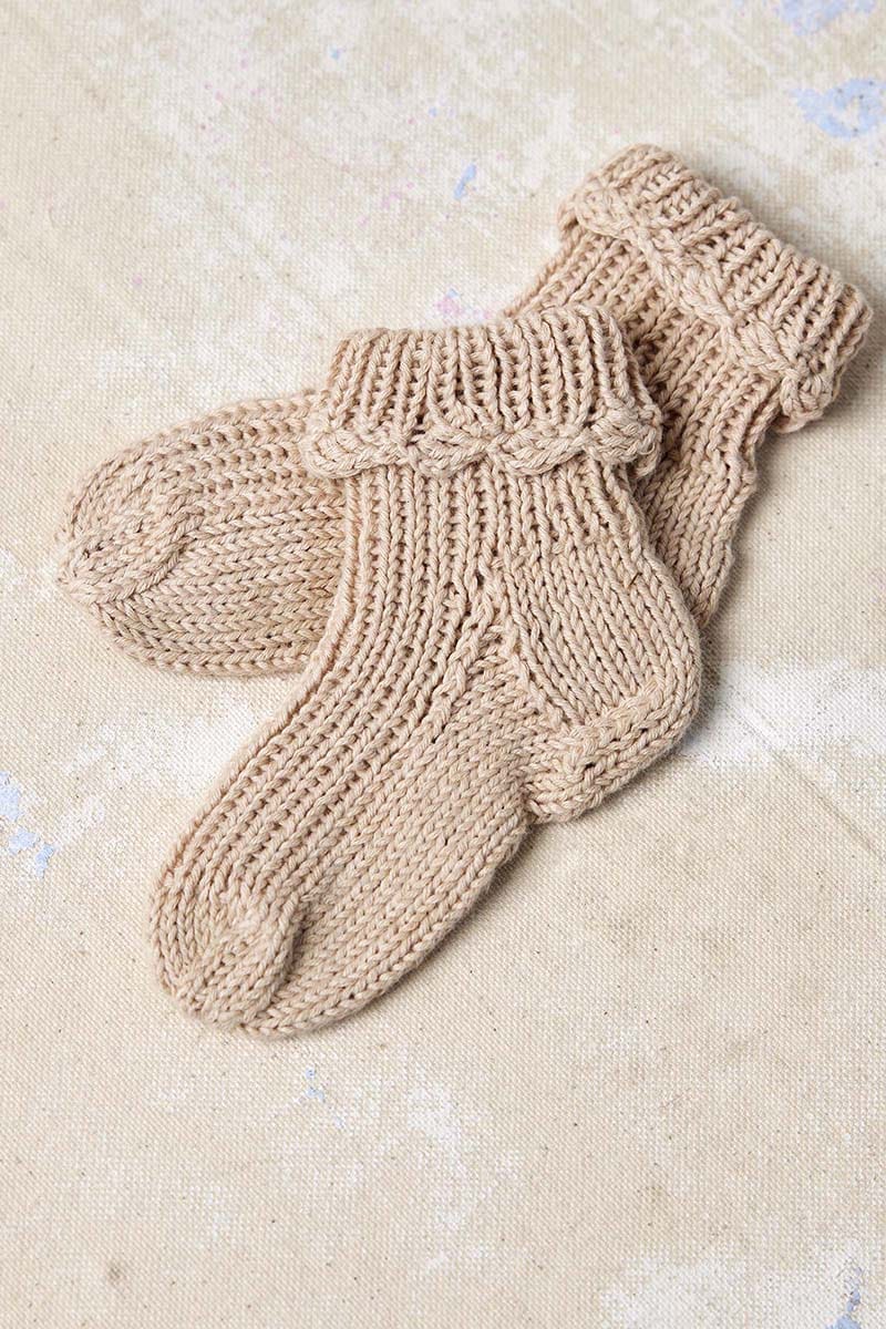 Lang Yarns Knitting Pattern FJELLA Socks Pattern Bundle in Baby Cotton Naturally Colored by LANGYARNS | Punto 83-022
