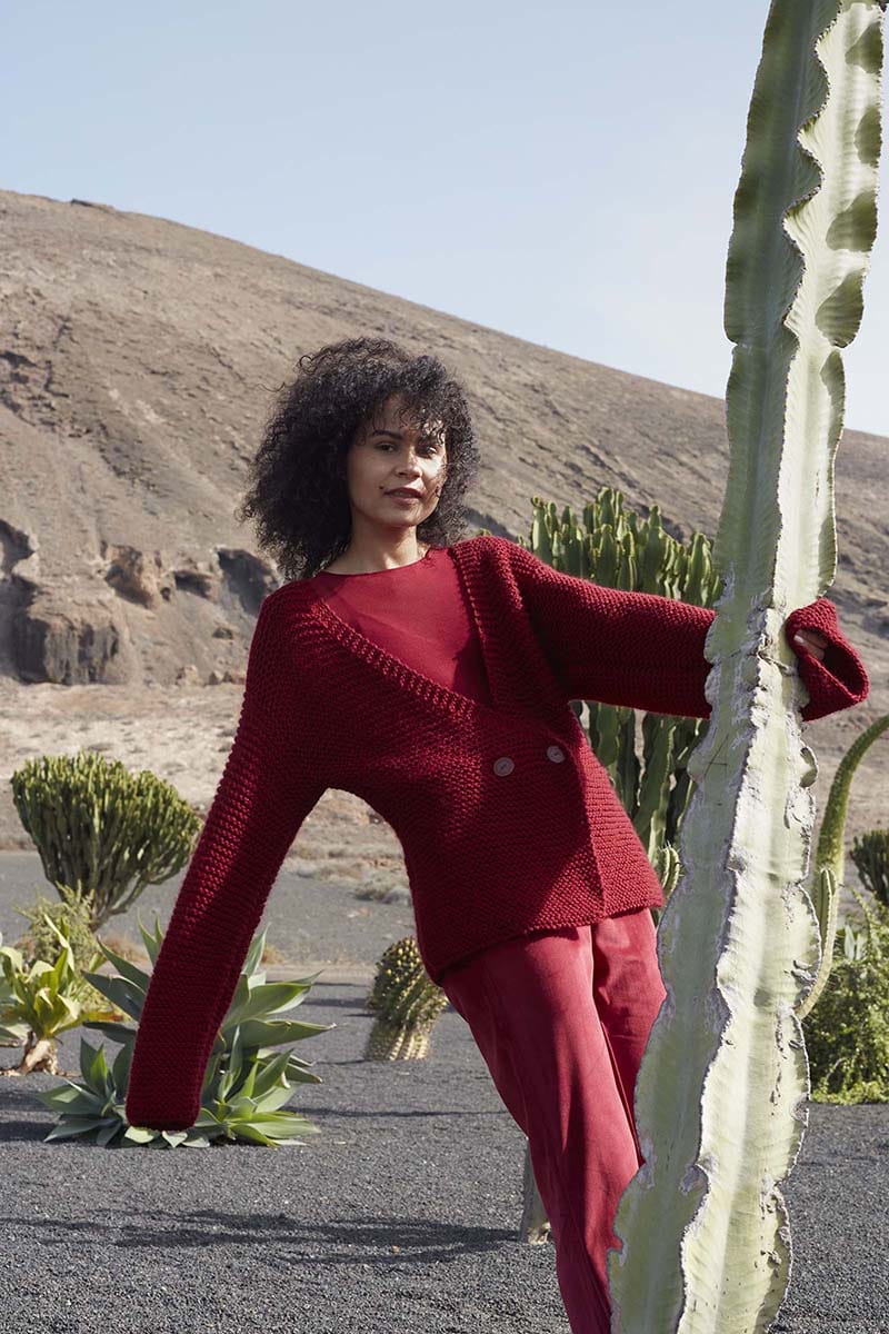 Lang Yarns Knitting Pattern FLAMING HUE Cardigan Pattern Bundle in Glory by LANGYARNS | WOOLADDICTS #13-025
