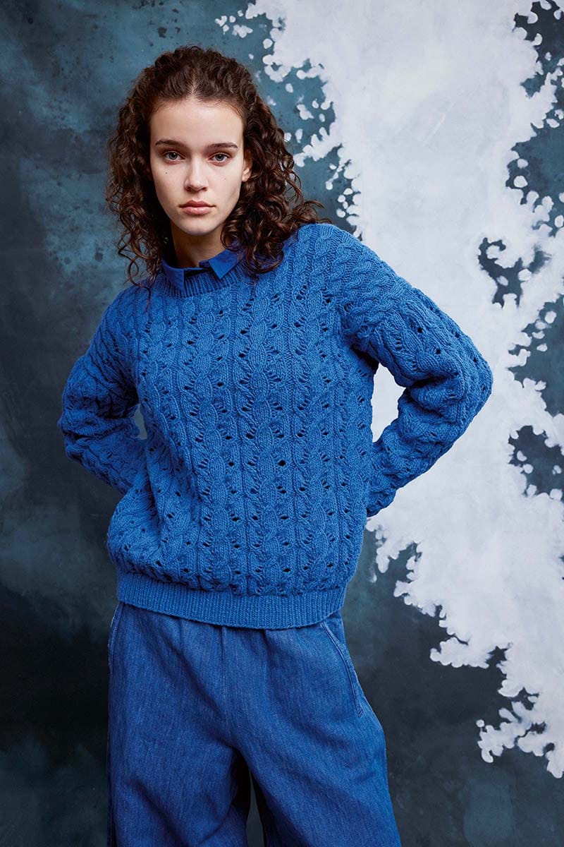 Lang Yarns Knitting Pattern FLAVIA Sweater Pattern Bundle in Yak by LANGYARNS | Fatto a Mano 286-055