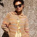 Lang Yarns Knitting Pattern FLORAL CENTERPIECE Cardigan Pattern Bundle in Footprints by LANGYARNS | WOOLADDICTS #14-010