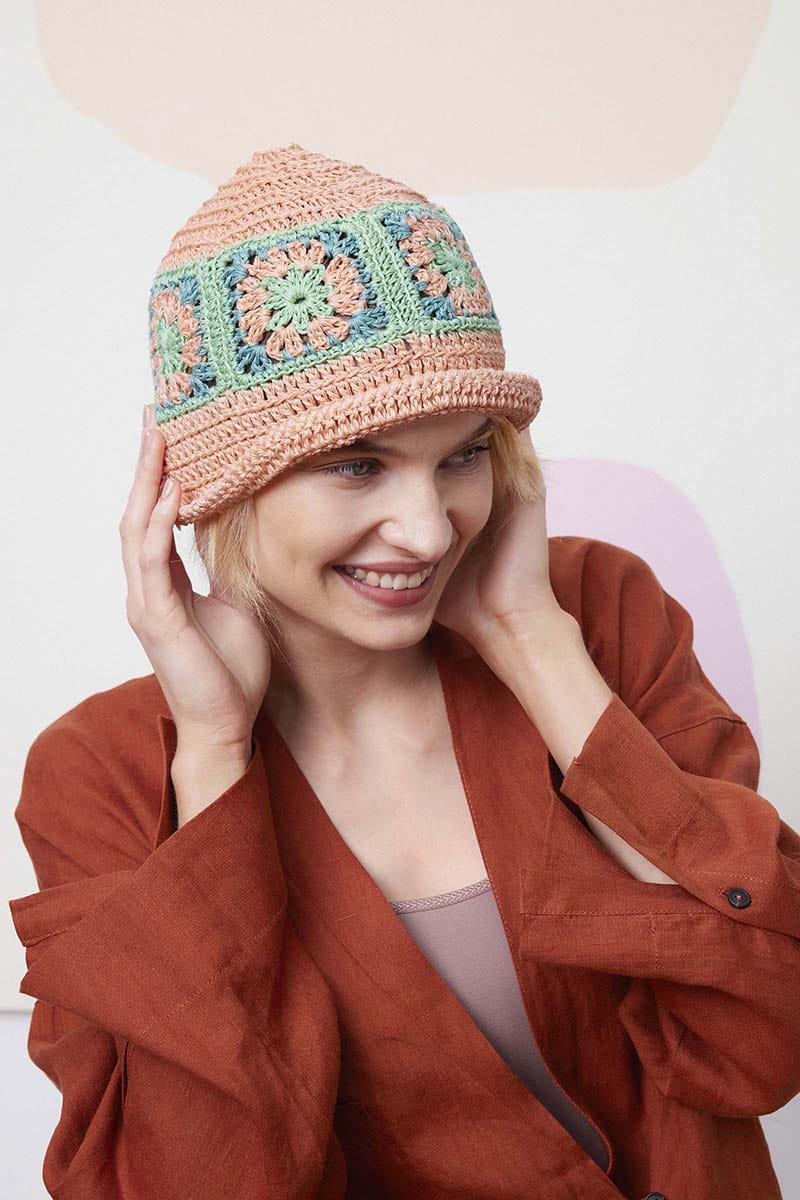 Lang Yarns Knitting Pattern Florentine Crochet Hat Pattern Bundle in Crealino by LANGYARNS | Fatto a Mano 288-010