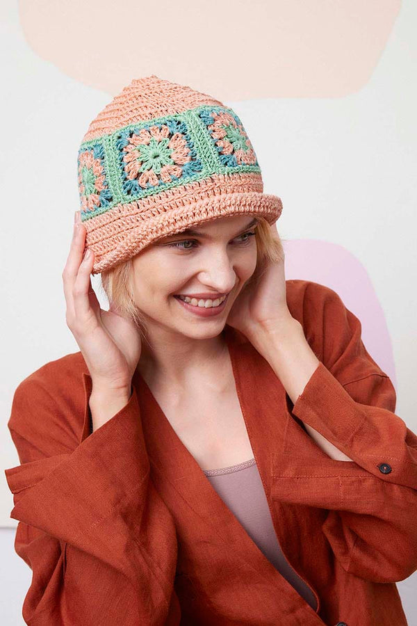 FLORENTINE Crochet Hat Pattern Kit in CREALINO by LANGYARNS | Fatto a Mano 288-010