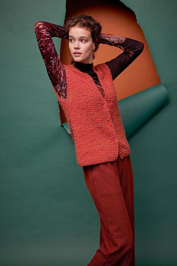 FRAN Vest Pattern Kit in PHOENIX by LANGYARNS | Fatto a Mano 286-007