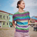 Lang Yarns Knitting Pattern FRANCINE Slipover Pattern Bundle in Quattro Degradé by LANGYARNS | Punto 91-001