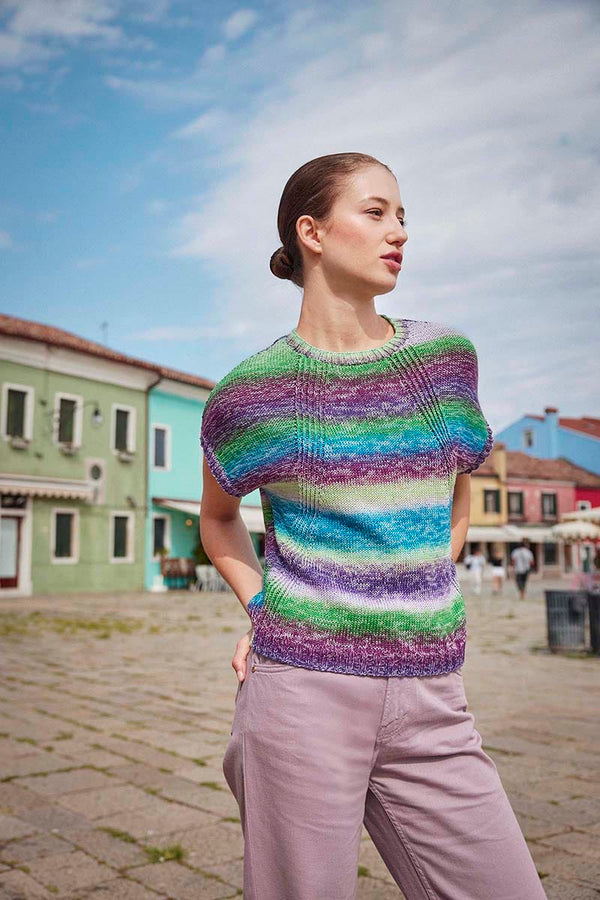 FRANCINE Slipover Pattern Kit in QUATTRO DEGRADÉ by LANGYARNS | Punto 91-001