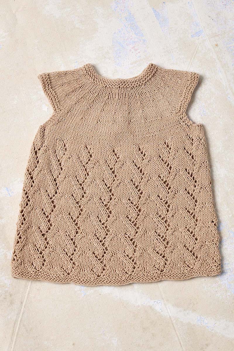 Lang Yarns Knitting Pattern FREJA Tunic Pattern Bundle in Baby Cotton Naturally Colored by LANGYARNS | Punto 83-002
