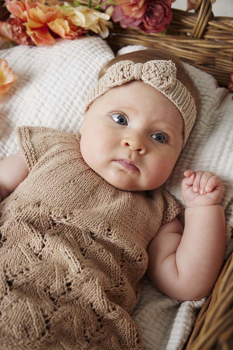 Lang Yarns Knitting Pattern FREJA Tunic Pattern Bundle in Baby Cotton Naturally Coloured by LANGYARNS | Punto 83-002