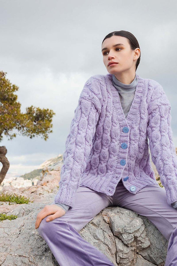 GATHERING-STORM Cardigan Pattern Kit in PROMISE by WOOLADDICTS | WOOLADDICTS #15-002