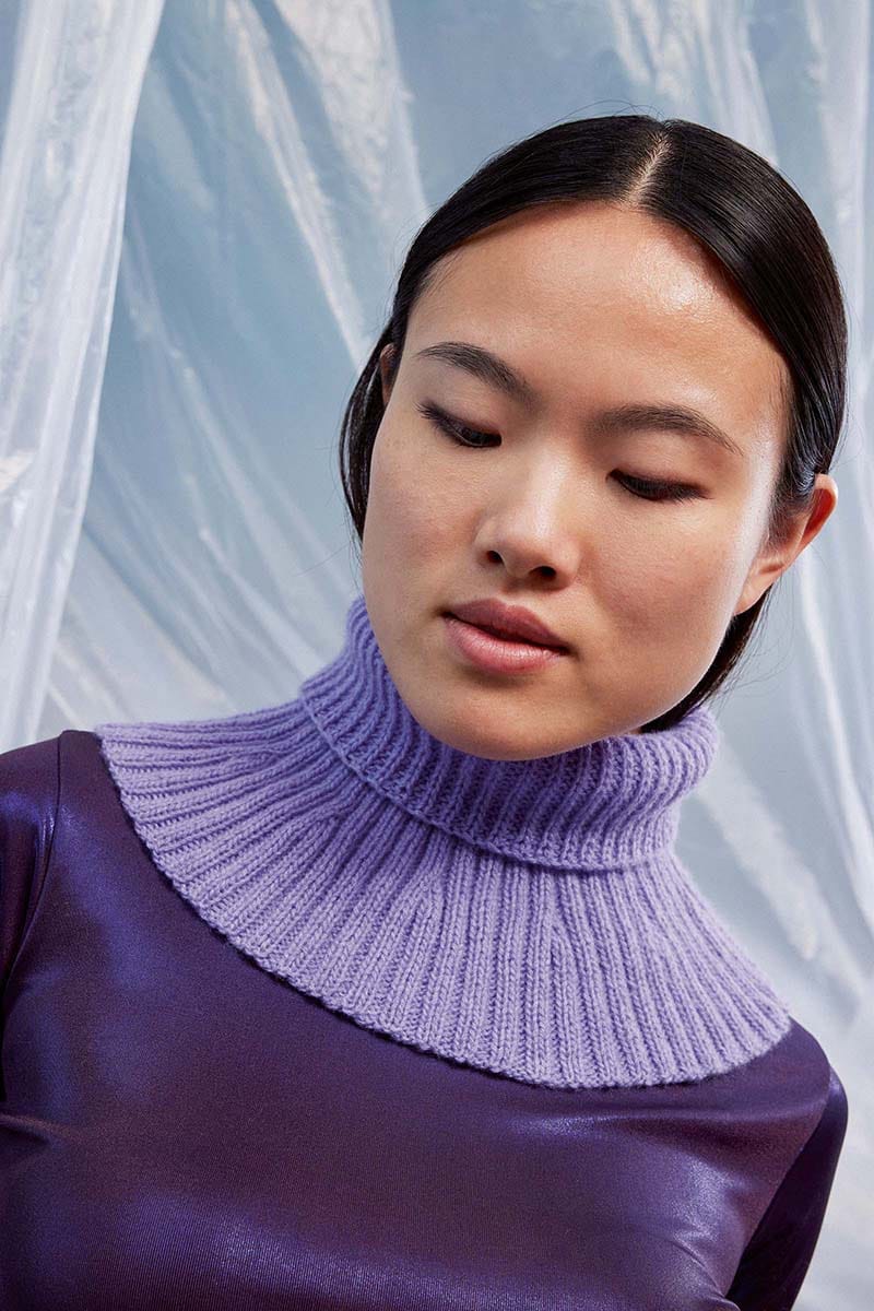 Lang Yarns Knitting Pattern GERDA Collar Pattern Bundle in Cashmere Premium by LANGYARNS | Fatto a Mano 286-066