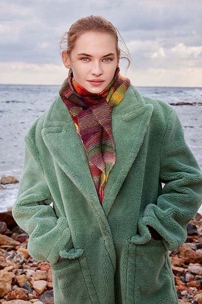 Lang Yarns Knitting Pattern GINA Scarf Pattern Bundle in Infinity by LANGYARNS | Punto 85