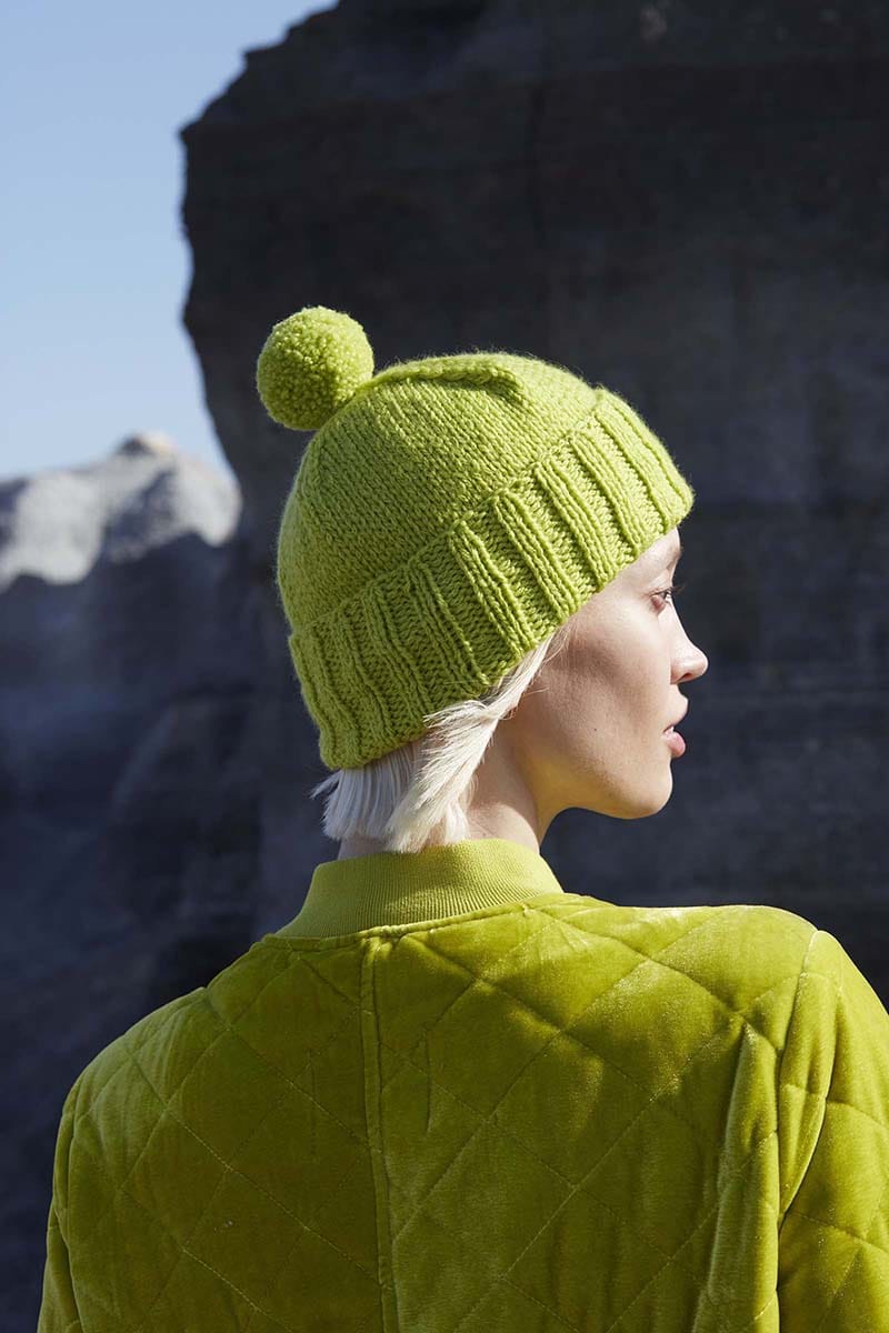 Lang Yarns Knitting Pattern GREEN HORIZON Hat Pattern Bundle in Memory by LANGYARNS | WOOLADDICTS #13-014