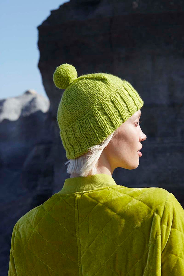 GREEN-HORIZON Hat Pattern Kit in MEMORY by WOOLADDICTS | WOOLADDICTS #13-014