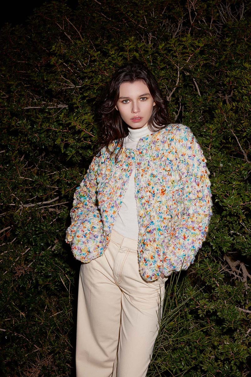 Lang Yarns Knitting Pattern GWEN Jacket Pattern Bundle in Mosaic by LANGYARNS | Punto 84-044