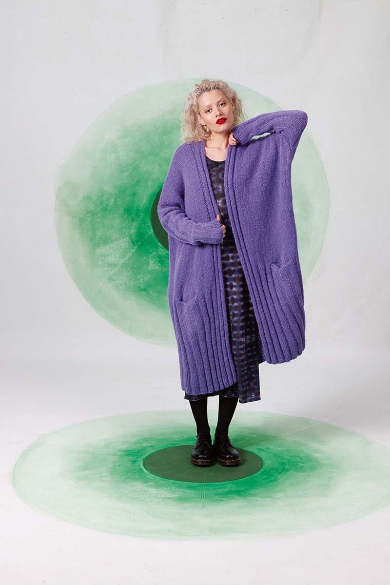 Lang Yarns Knitting Pattern HEATHER Coat Pattern Bundle in Suri Alpaca by LANGYARNS | Fatto a Mano 282-055
