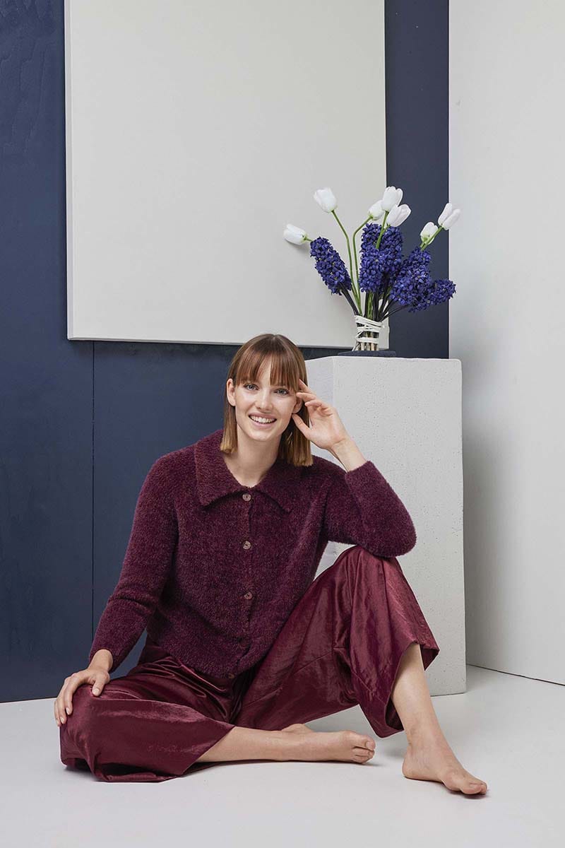 Lang Yarns Knitting Pattern Hedi Jacket Pattern Bundle in Velvet by LANGYARNS | Fatto a Mano 288-040