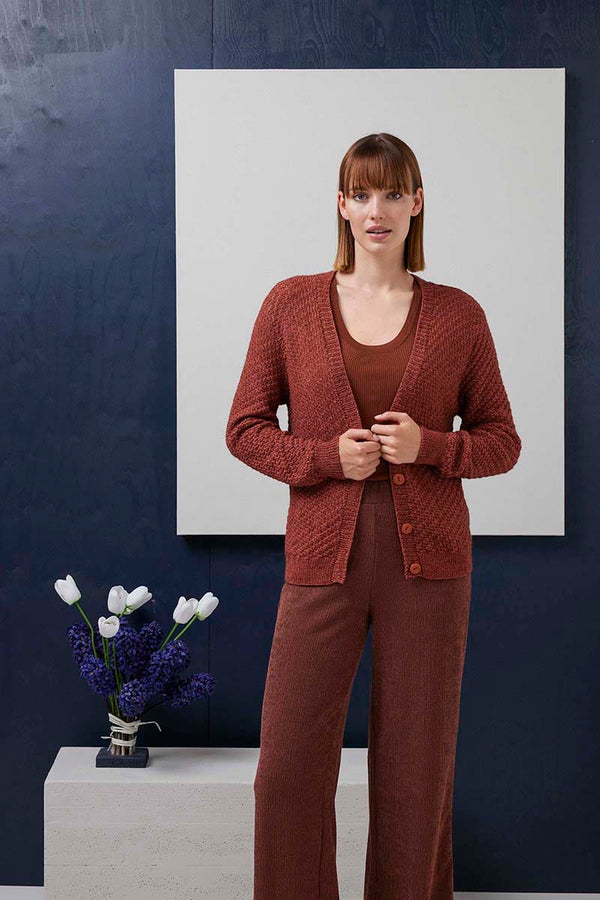 HETTI Cardigan Vest Pattern Kit in VAYA by LANGYARNS | Fatto a Mano 288-034