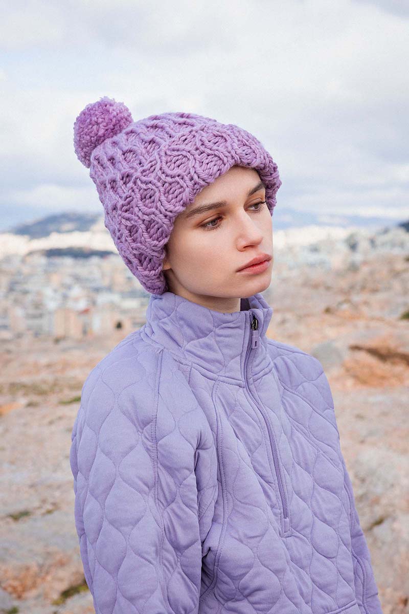 Lang Yarns Knitting Pattern HIGH HOPES Hat Pattern Bundle in Fire by LANGYARNS | WOOLADDICTS #15-004