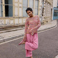 Lang Yarns Knitting Pattern HILKE Sweater Pattern Bundle in Lisboa by LANGYARNS | Punto 82-006