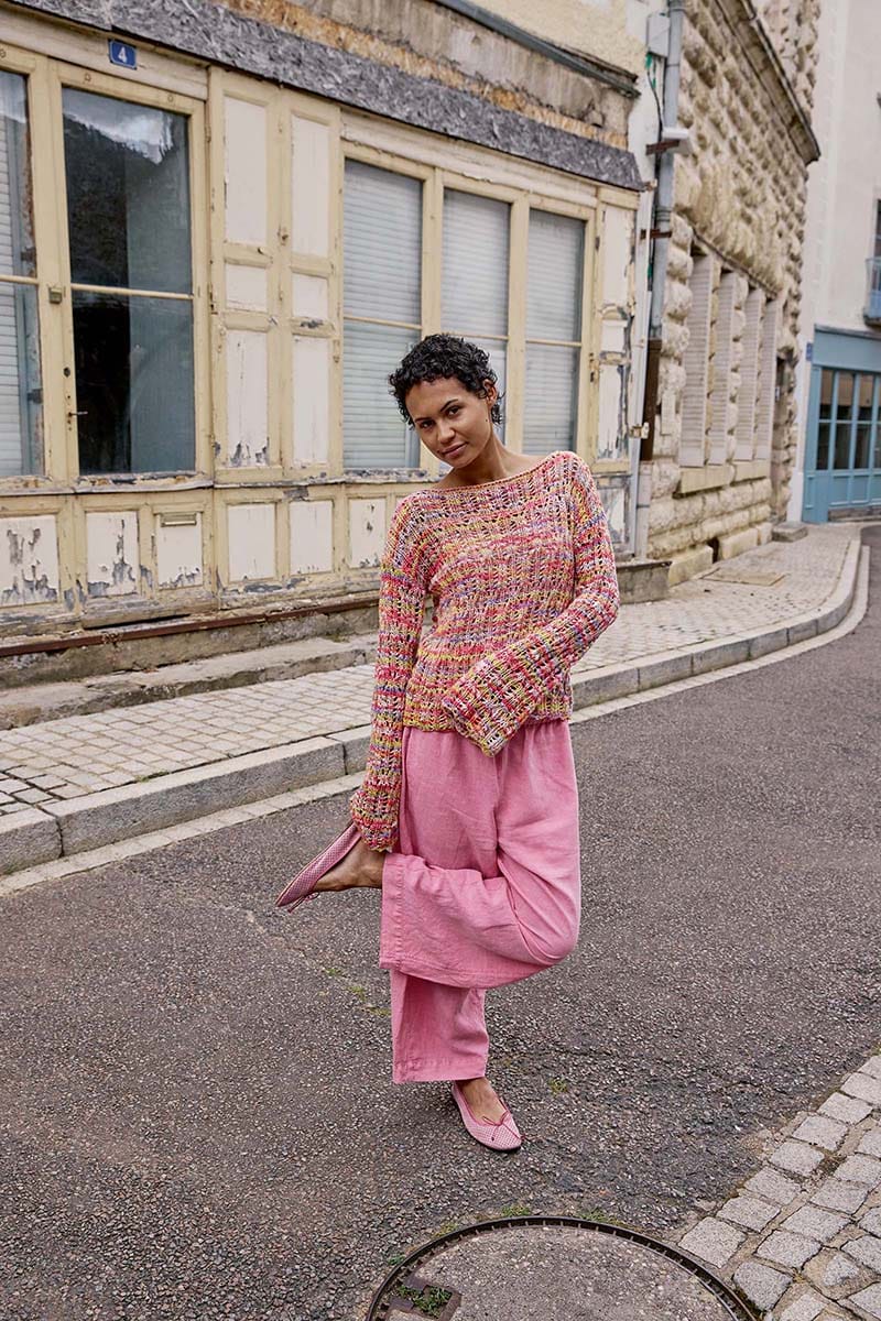 Lang Yarns Knitting Pattern HILKE Sweater Pattern Bundle in Lisboa by LANGYARNS | Punto 82-006