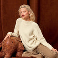 Lang Yarns Knitting Pattern IDA Top Down Sweater Pattern Bundle in Carpe Diem by LANGYARNS | Fatto a Mano 282-025