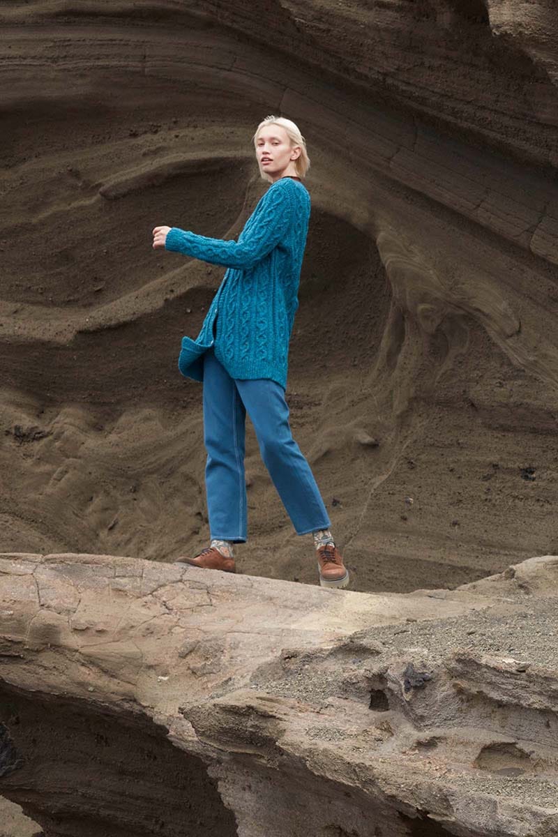 Lang Yarns Knitting Pattern JEMIMA Cardigan Pattern Bundle in DONEGAL TWEED+ by LANGYARNS | Punto 77-005