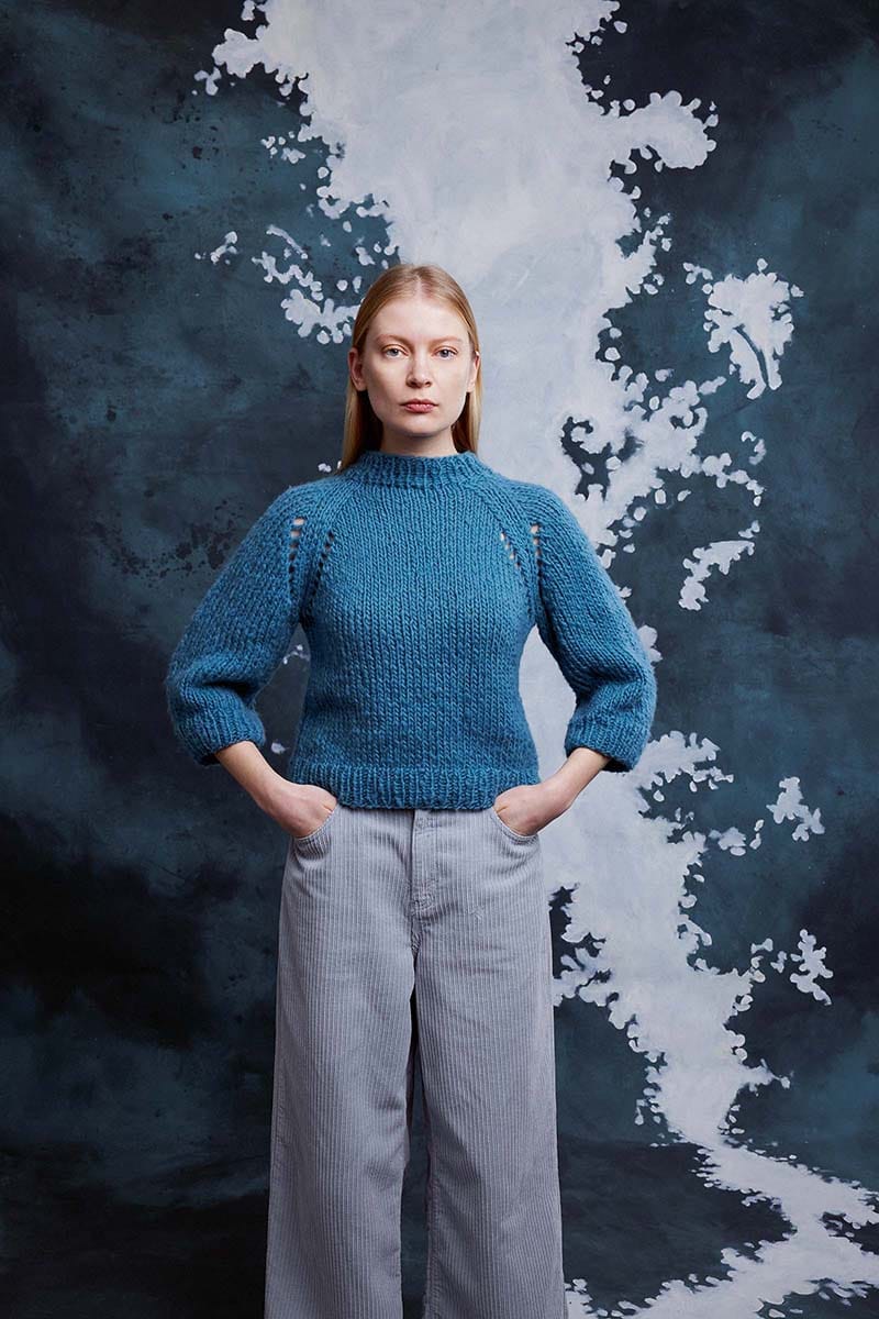 Lang Yarns Knitting Pattern JOSIE Sweater Pattern Bundle in Avalon by LANGYARNS | Fatto a Mano 286-050