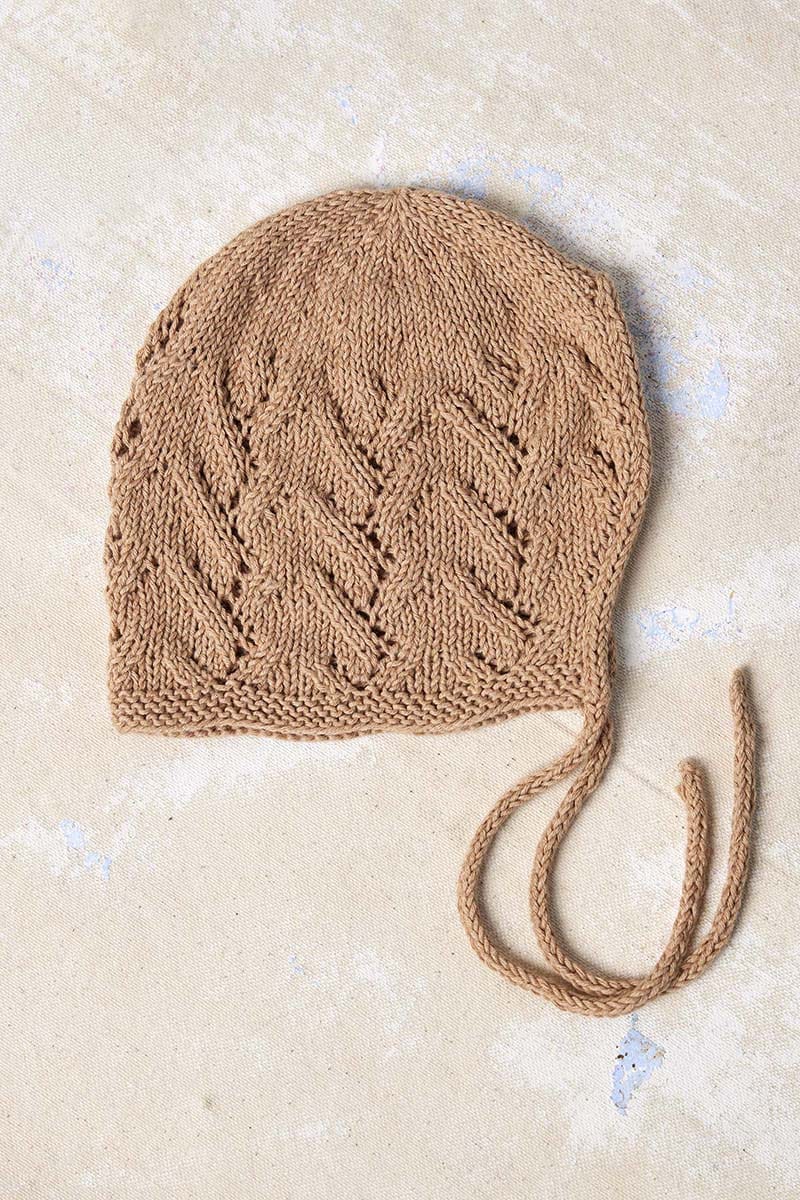 Lang Yarns Knitting Pattern JUTTA Bonnet Pattern Bundle in Baby Cotton Naturally Colored by LANGYARNS | Punto 83-011