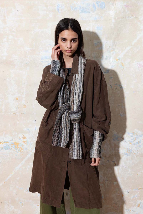 KAREN Crochet Scarf Pattern Kit in MAGNOLIA by LANGYARNS | Punto 74-004