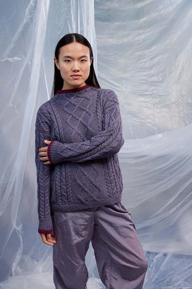 Lang Yarns Knitting Pattern KATE Sweater Pattern Bundle in Vaya by LANGYARNS | Fatto a Mano 286-074