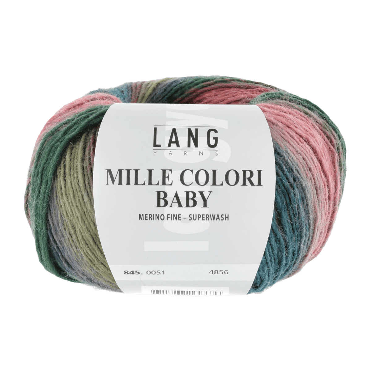Lang Yarns Knitting Pattern KG - 2 balls / BUNT/VIOLET/OLIVE 845.0051 FINLEY Hat Pattern Bundle in Mille Colori Baby by LANGYARNS | Punto 80-016