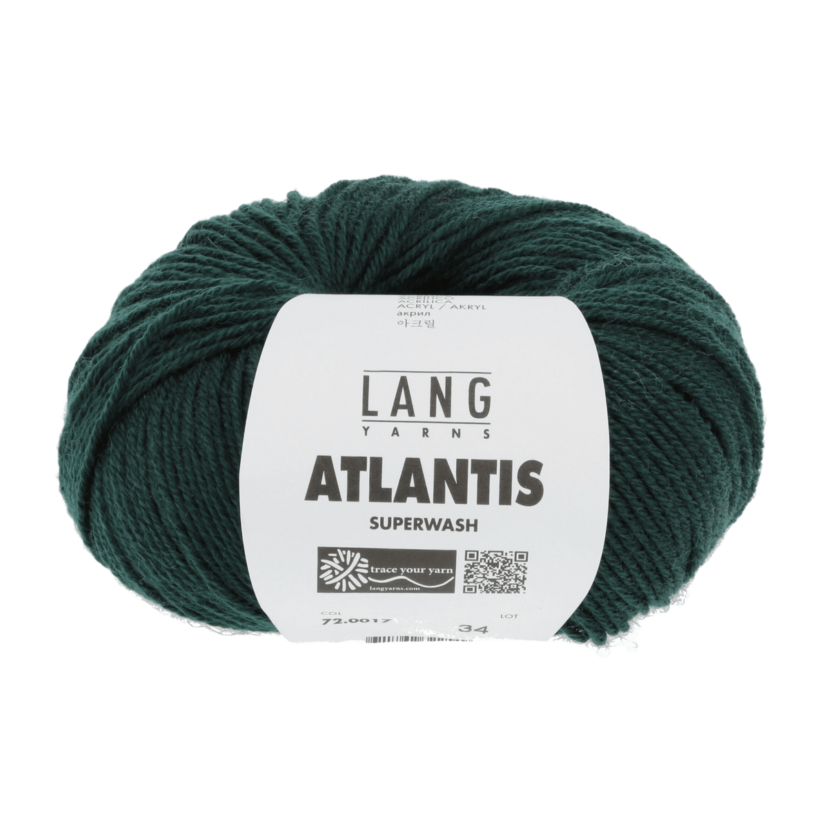 Lang Yarns Knitting Pattern KG - 2 balls / fir 72.0017 Hat Pattern Bundle in ATLANTIS by LANGYARNS | Punto 41-005