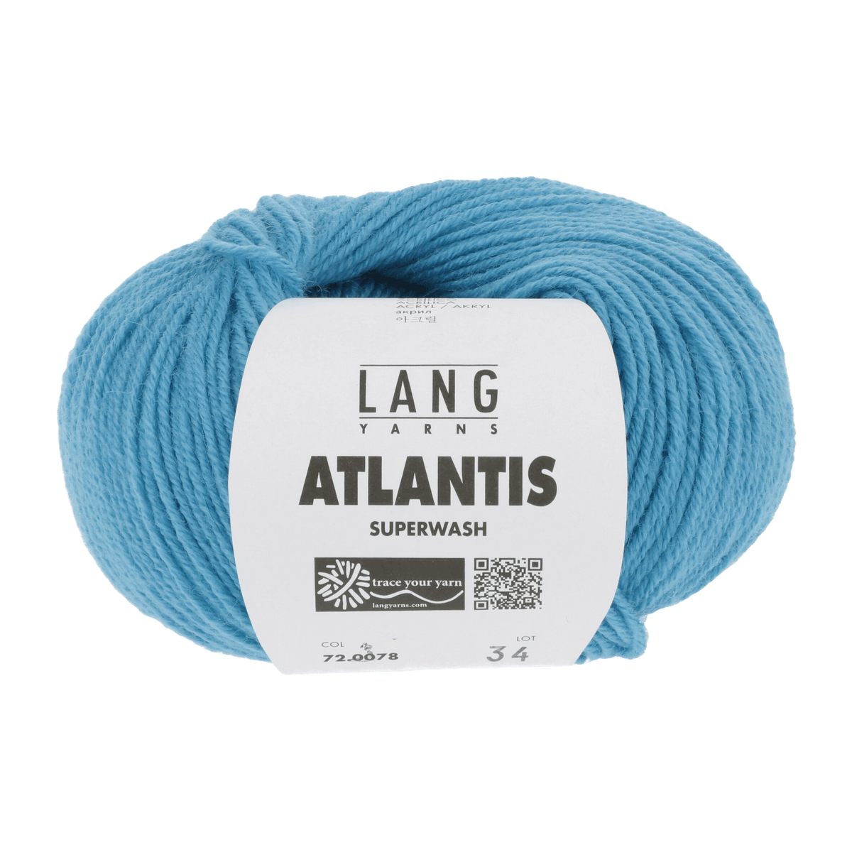 Lang Yarns Knitting Pattern KG - 2 balls / turquoise 72.0078 Hat Pattern Bundle in ATLANTIS by LANGYARNS | Punto 41-005