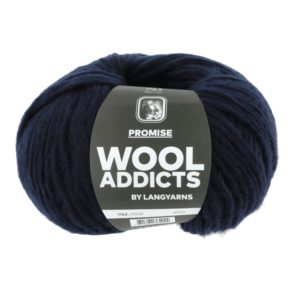 Lang Yarns Knitting Pattern Ladies Size - 0.5 ball / NAVY 1162.0035 DIVERGING TRAILS Wristwarmers Pattern Bundle in Promise by LANGYARNS | WOOLADDICTS #15-043