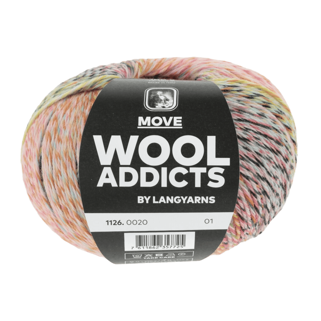 Lang Yarns Knitting Pattern Ladies size - 1 ball / DARKGREEN/LIGHTBLUE/ORANGE/ROS 1126.0020 GOLDEN LAUGHTER Hat Crochet Pattern Bundle in Move 4ply by LANGYARNS | Punto 86-003