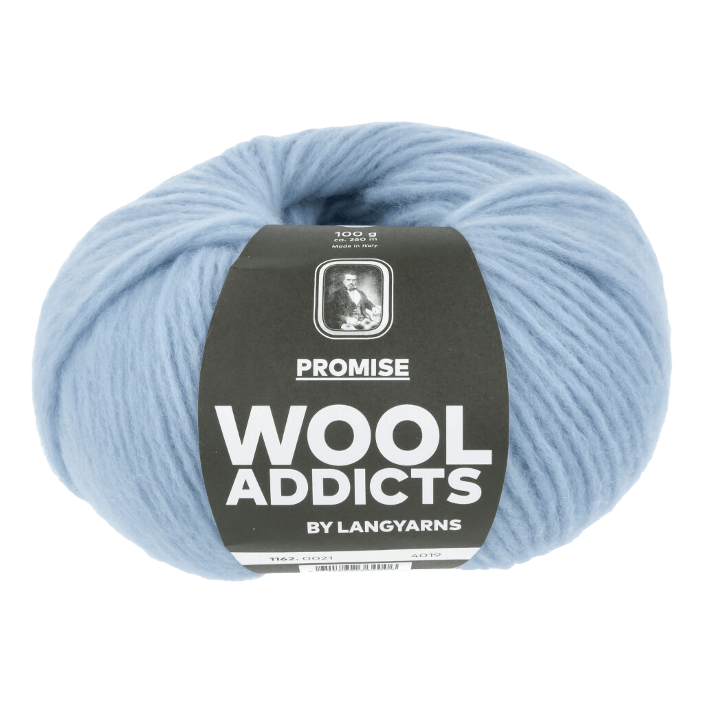 Lang Yarns Knitting Pattern Ladies Size - 1 ball / LIGHT BLUE 1162.0021 SKYBORN Crochet Hat Pattern Bundle in Promise by LANGYARNS | WOOLADDICTS #15-010