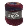 Lang Yarns Knitting Pattern Ladies Size - 1 ball / WINE/COGNAC/BLUE 1146.0001 DELIGHTFUL Hat Pattern Bundle in Move 6ply by LANGYARNS | Punto 86-005