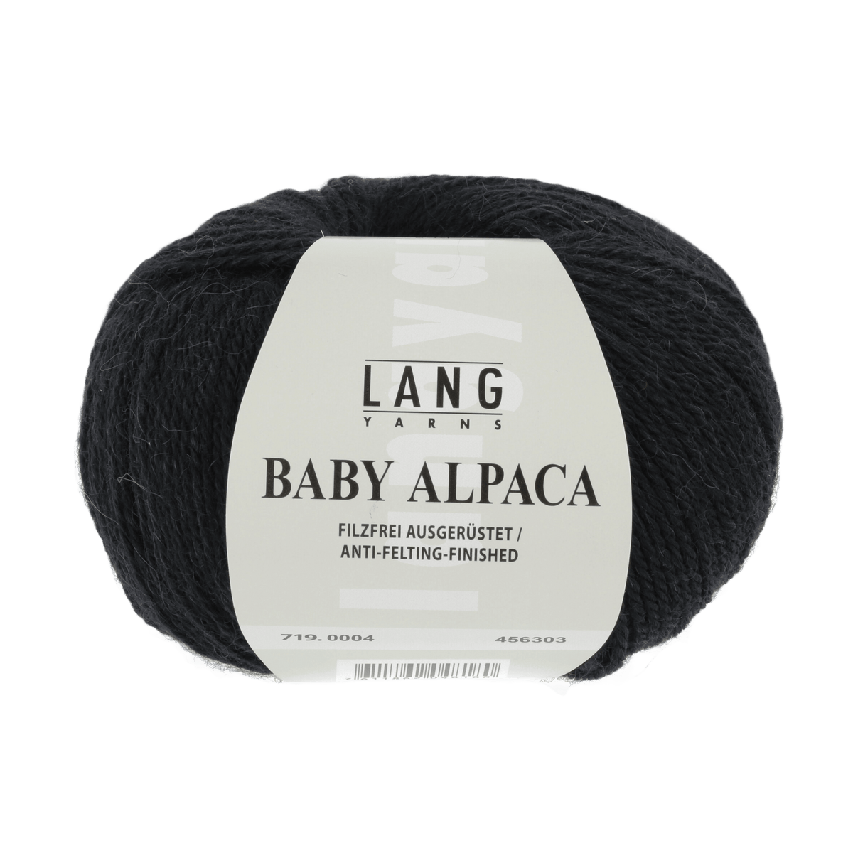 Lang Yarns Knitting Pattern Ladies Size - 2 balls / black 719.0004 ELKE Hat Pattern Bundle in Baby Alpaca by LANGYARNS | Fatto a Mano 286-005