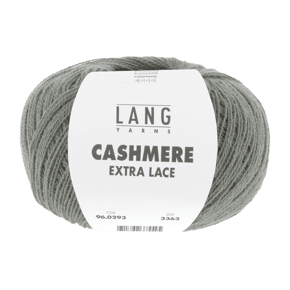 Lang Yarns Knitting Pattern Ladies Size - 2 balls / ivy mélange 96.0293 ELIN Hat Pattern Bundle in Cashmere Extra Lace by LANGYARNS | Punto 94-003